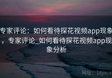 专家评论：如何看待探花视频app现象，专家评论_如何看待探花视频app现象分析