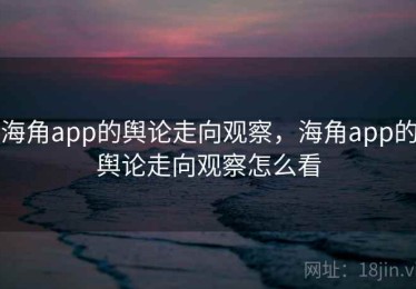 海角app的舆论走向观察，海角app的舆论走向观察怎么看