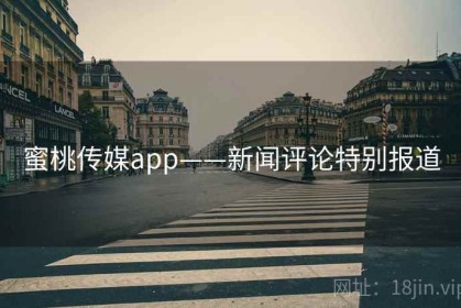 蜜桃传媒app——新闻评论特别报道
