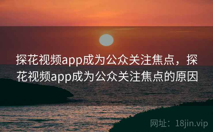 探花视频app成为公众关注焦点，探花视频app成为公众关注焦点的原因