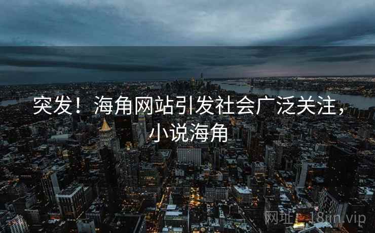 突发！海角网站引发社会广泛关注，小说海角