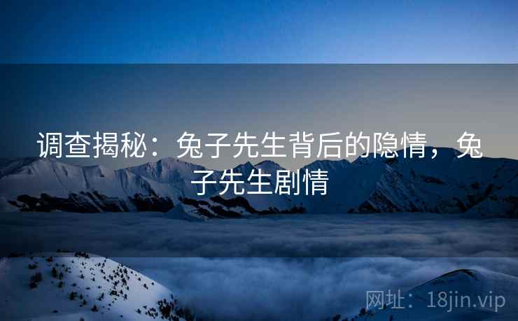调查揭秘：兔子先生背后的隐情，兔子先生剧情